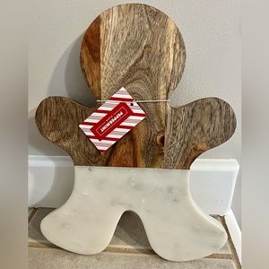 NWT gingerbread man board with marble accents